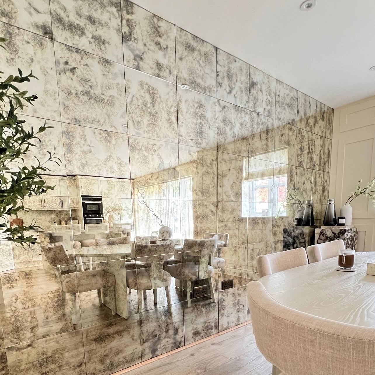 Antique Mirror Feature Wall - Retro Reflections