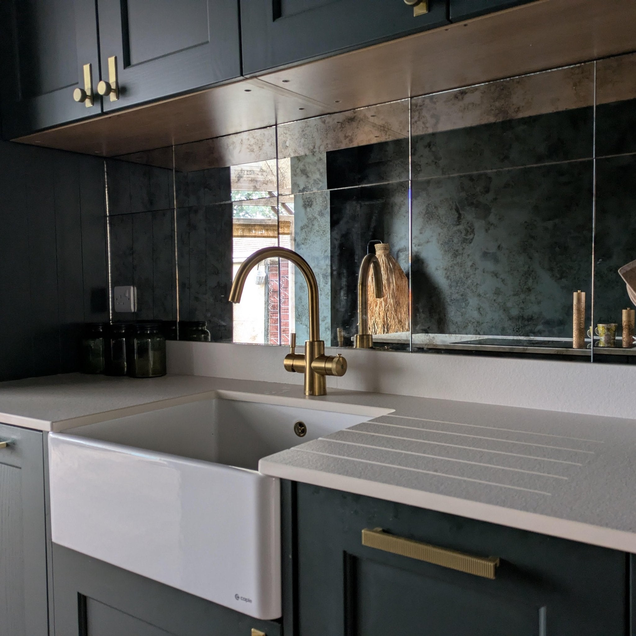 Box of 6 - Antique Mirror Tiles - Retro Reflections