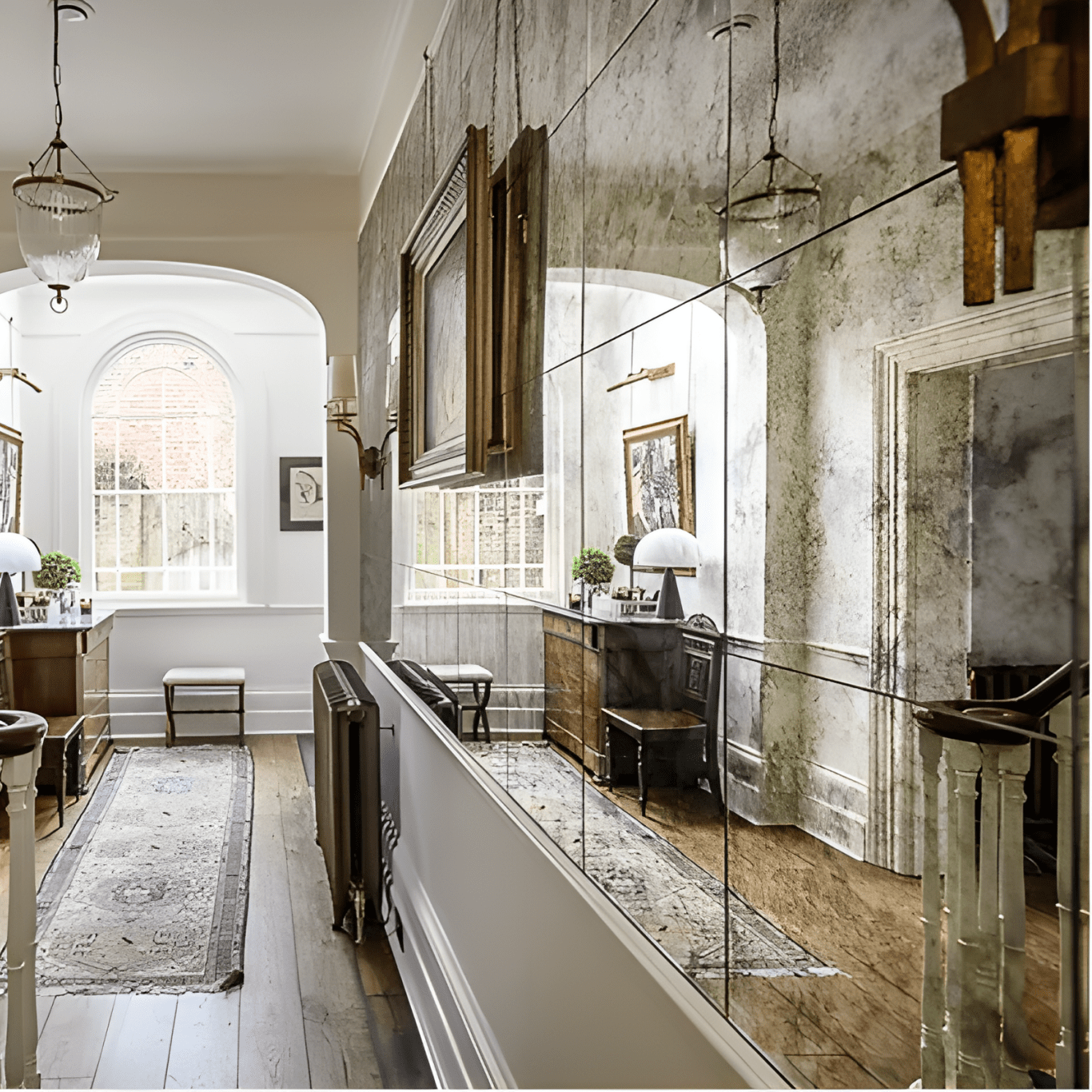 Box of 6 - Antique Mirror Tiles - Retro Reflections