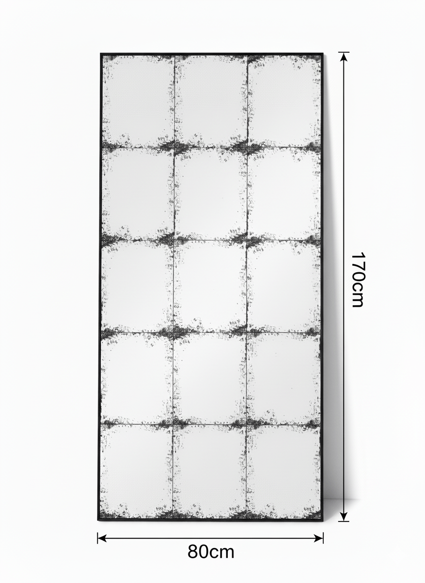 CONSTANTINE ANTIQUED FULL LENGTH MIRROR RECTANGULAR 170cm x 80cm - Retro Reflections