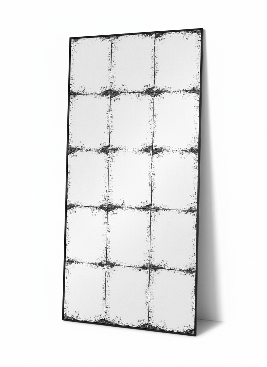 CONSTANTINE ANTIQUED FULL LENGTH MIRROR RECTANGULAR 170cm x 80cm - Retro Reflections