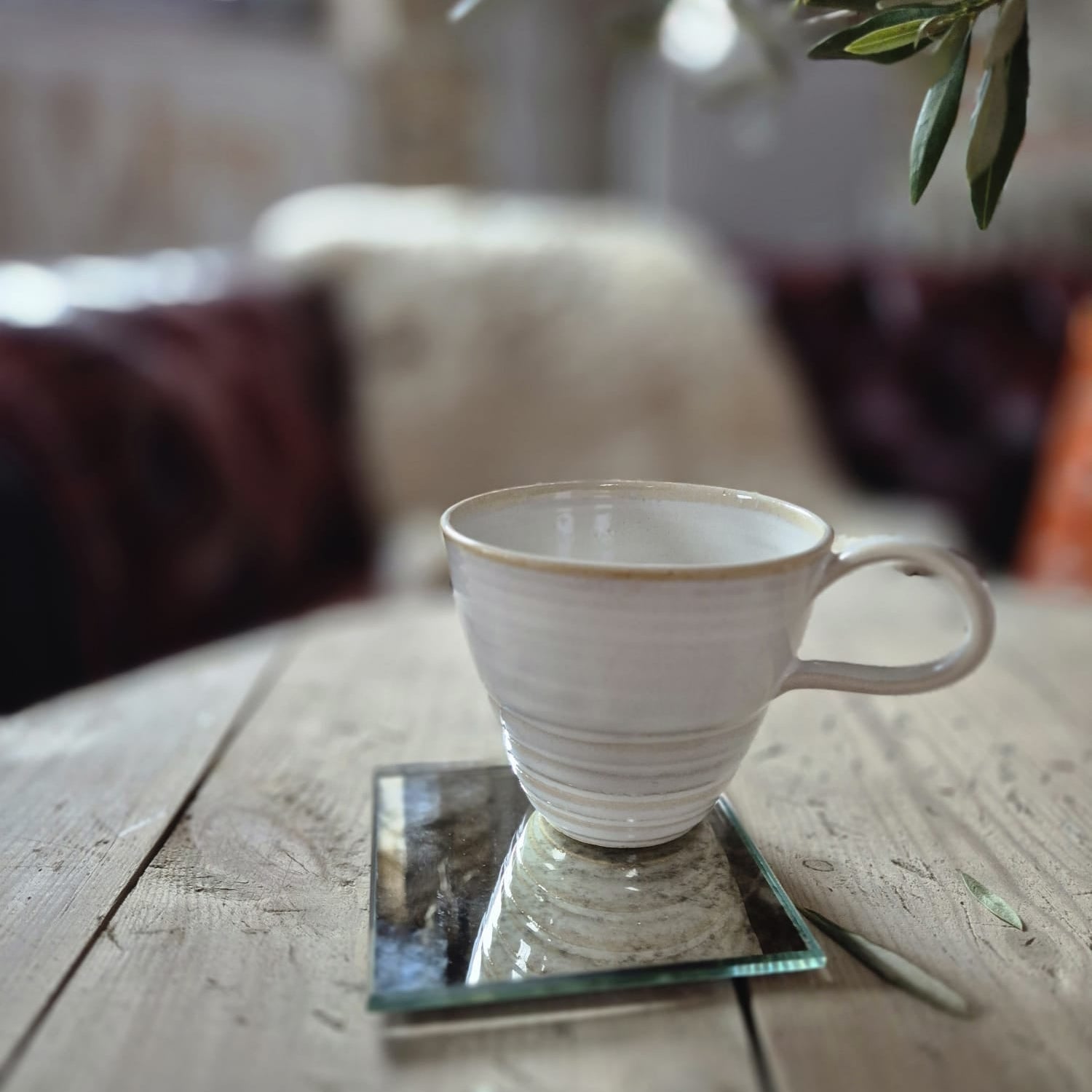 Handcrafted Antique Mirror Tile Coasters - Retro Reflections