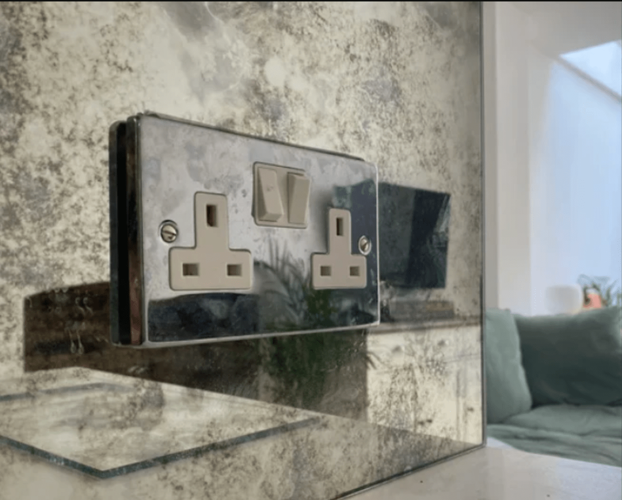 Socket Cut-Out for Antique Mirror Tiles - Retro Reflections