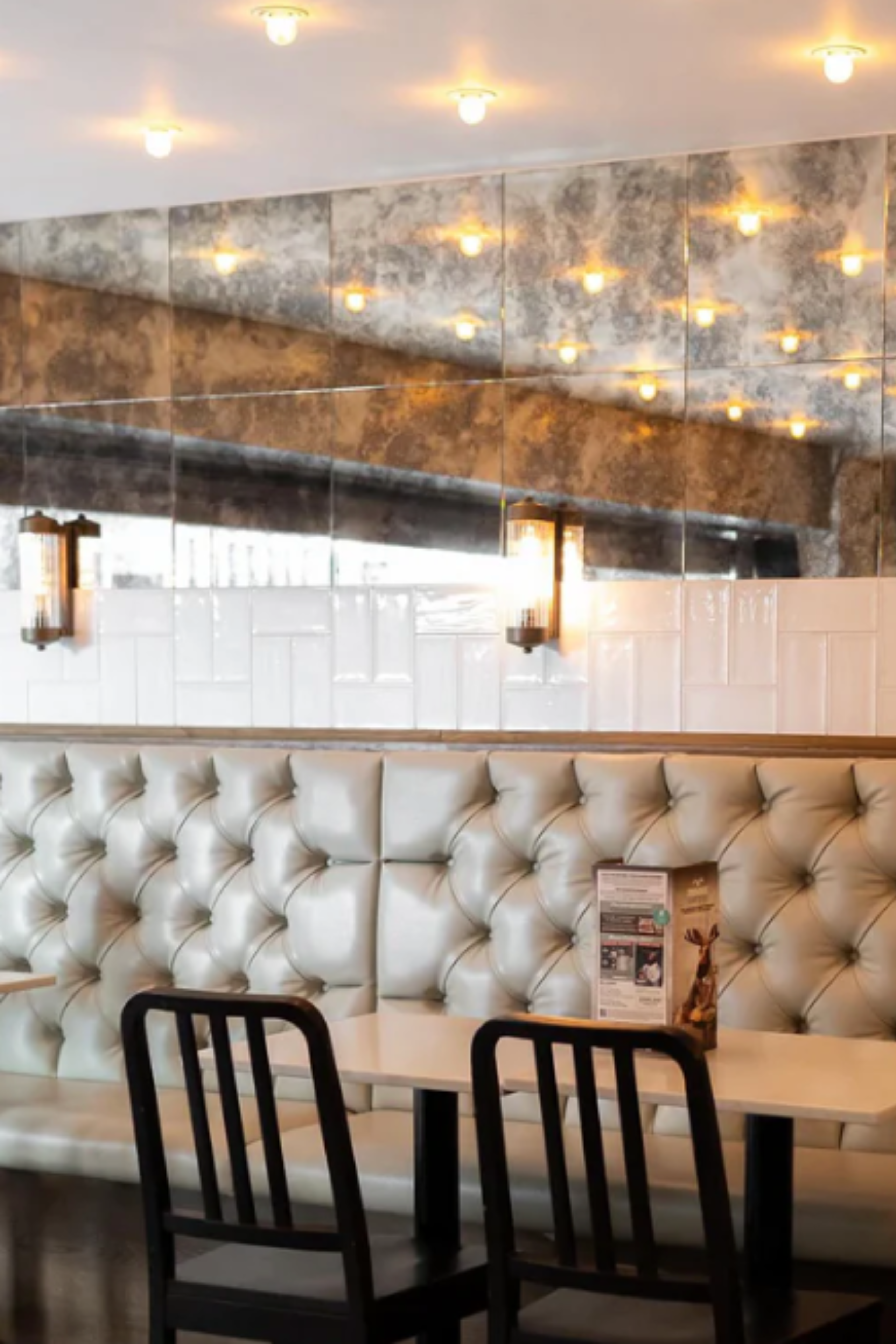 Coffee Shop fitted with Antique Mirror Tiles