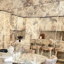 400x400 antique mirror tiles foxed finish UK