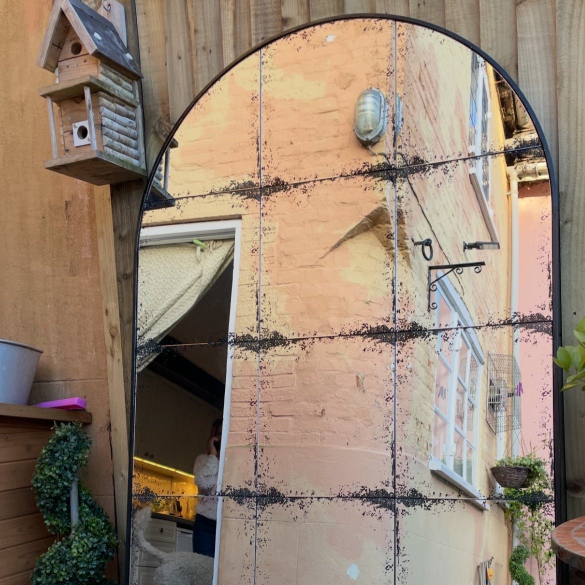 CONSTANTINE ANTIQUED FULL LENGTH ARCH MIRROR 180cm x 100cm - Retro Reflections